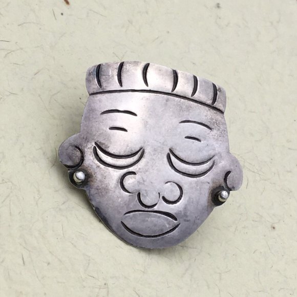 Rare Mexico VGV Modernist Sterling Silver Screw Back Earrings 925 - Picture 3 of 7